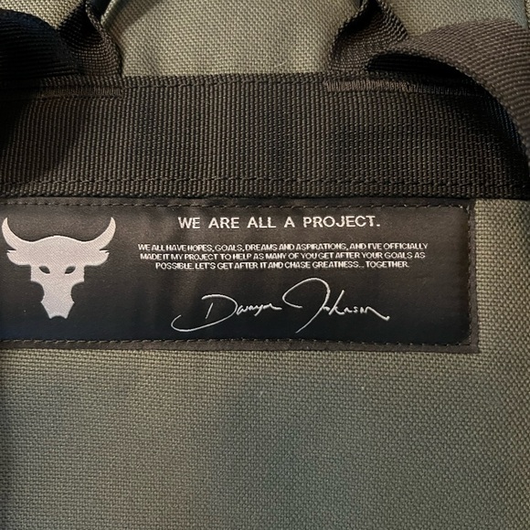 Under Armour X Dwayne Johnson Black and Olive Backpack - Picture 15 of 16
